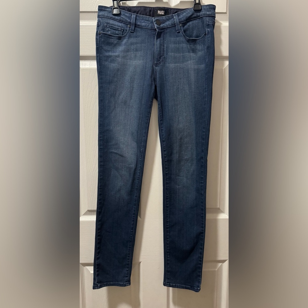 PAIGE Straight Leg Jeans in Dark Indigo